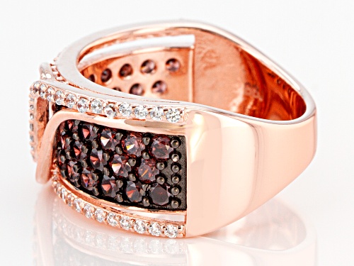 Bella Luce ® 3.13ctw Mocha And White Diamond Simulants Eterno ™ Rose Ring (1.56ctw Dew) - Size 7