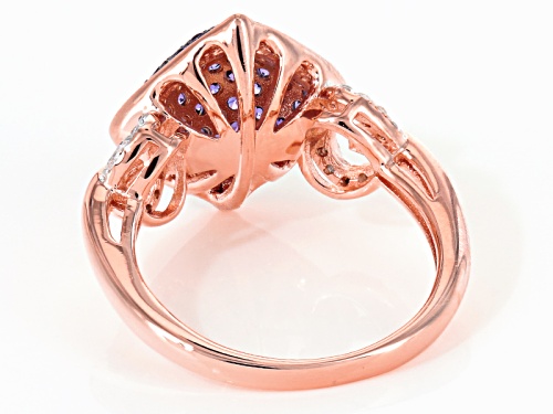 Bella Luce ® 1.48ctw Purple & White Diamond Simulant Eterno ™ Rose Ring - Size 5