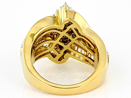 Bella Luce ® 3.60ctw Diamond Simulant Round Baguette Eterno™ Yellow Ring (2.05ctw Dew) - Size 7