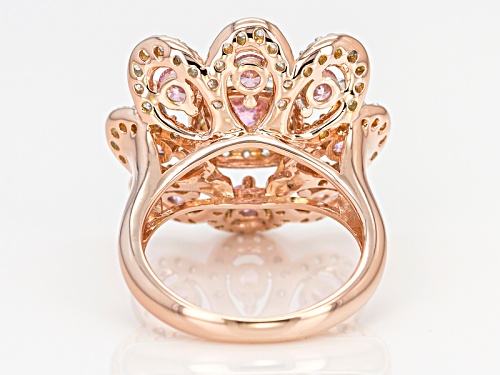 Bella Luce ® 5.28ctw Pink And White Diamond Simulants Eterno ™ Rose Ring (3.22ctw Dew) - Size 5