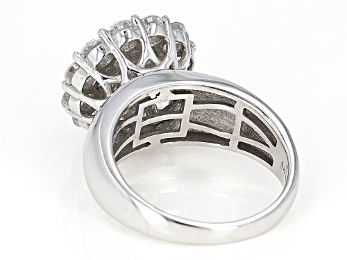 Bella Luce ® 3.80ctw White Diamond Simulant Rhodium Over Sterling Silver Ring (2.09ctw Dew) - Size 5