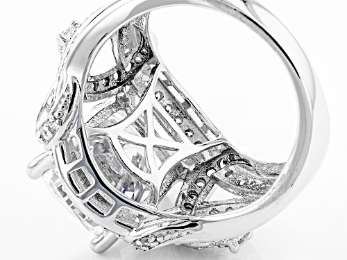 Bella Luce ® 10.24ctw Rhodium Over Sterling Silver Ring (6.72ctw Dew) - Size 10