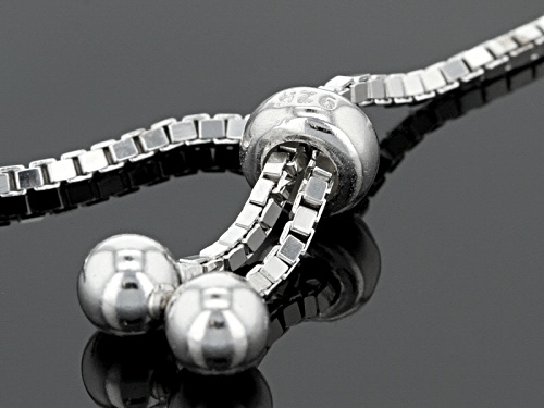 Bella Luce®.46ctw Lab Blue Spinel And Diamond Simulant Rhodium Over Silver Adjustable Bracelet