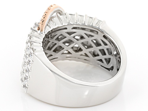 Bella Luce ® 5.16ctw Rhodium Over Sterling Silver & Eterno ™ Rose Ring (3.98ctw Dew) - Size 5