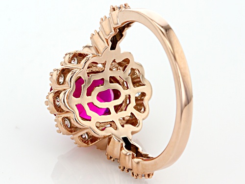 Bella Luce ® 4.59ctw Lab Created Ruby & White Diamond Simulant Eterno ™ Rose Ring - Size 10