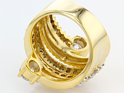 Bella Luce ® 4.43ctw Diamond Simulant Round Eterno ™ Yellow Ring (2.12ctw Dew) - Size 6