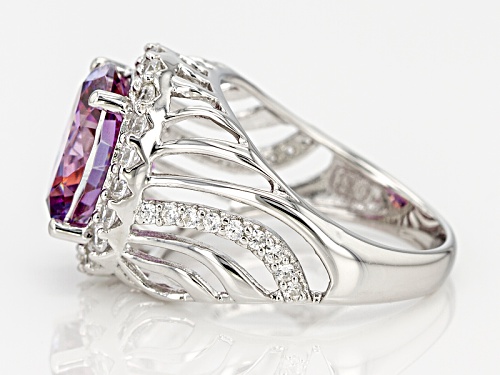 Bella Luce Luxe ™ with Fancy Purple And White Cubic Zirconia Rhodium Over Silver Ring - Size 7