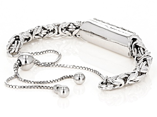 Bella Luce ® 3.60ctw Diamond Simulant Rhodium Over Sterling Silver Sliding Adjustable Bracelet