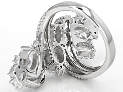 Bella Luce ® 7.99ctw Rhodium Over Sterling Silver Ring (4.76ctw Dew) - Size 5