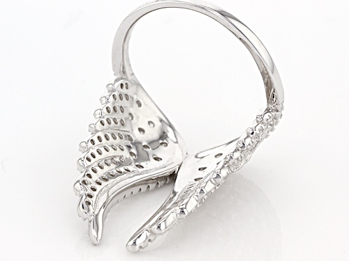 Bella Luce ® 6.30ctw Rhodium Over Sterling Angel Wing Silver Ring (1.45ctw Dew) - Size 5