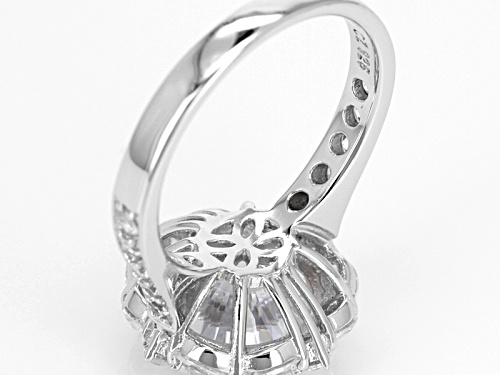 Bella Luce ® Dillenium Cut 10.65ctw Round & Marquise Rhodium Over Sterling Silver (6.13ctw Dew) - Size 6