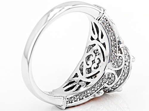 Bella Luce ® Dillenium 5.74ctw Pink/White Dia Simulants Rhodium Over Silver And Eterno ™ Ring - Size 12