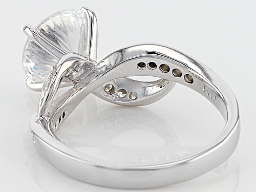 Bella Luce ® Dillenium Cut 4.93ctw Rhodium Over Sterling Silver Ring (2.96ctw Dew) - Size 8