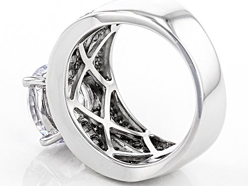 Bella Luce ® 8.45ctw Dillenium Diamond Simulant Rhodium Over Sterling Silver Ring (5.70ctw Dew) - Size 10