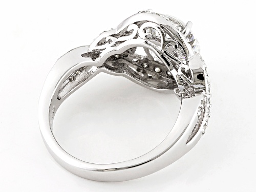 Bella Luce ® Dillenium 5.85ctw Diamond Simulant Rhodium Over Sterling Silver Ring (3.48ctw Dew) - Size 10