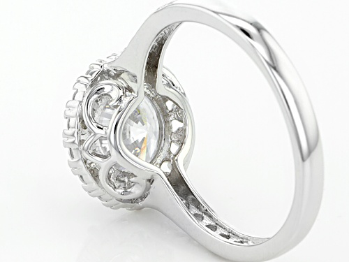 Bella Luce® Dillenium Cut 3.85ctw Diamond Simulant Rhodium Over Sterling Silver Ring (2.46ctw Dew) - Size 12