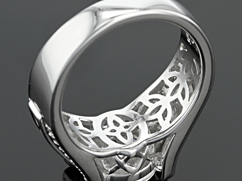 Bella Luce® Dillenium Cut 5.52ctw Diamond Simulant Rhodium Over Sterling Silver Ring (3.91ctw Dew) - Size 11