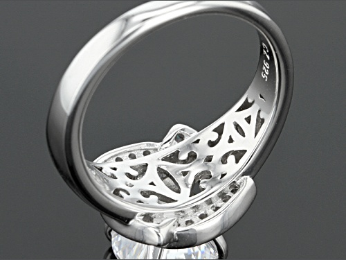 Bella Luce® Dillenium Cut 5.19ctw Diamond Simulant Rhodium Over Sterling Silver Ring (3.28ctw Dew) - Size 8