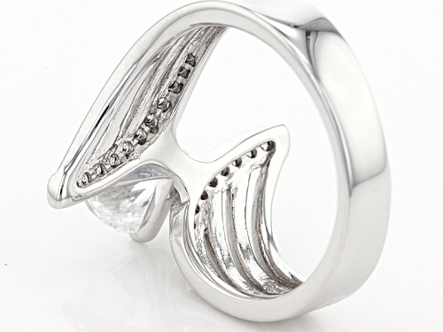Bella Luce® Dillenium Cut 3.45ctw Diamond Simulant Rhodium Over Sterling Silver Ring (2.24ctw Dew) - Size 5