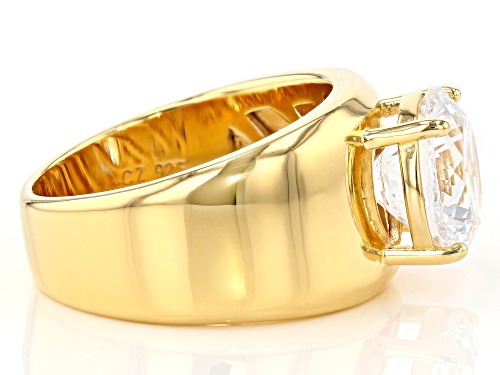 Bella Luce® Dillenium Cut 6.03ctw Diamond Simulant Eterno™ 18K Gold Over Silver Ring (3.87ctw Dew) - Size 8