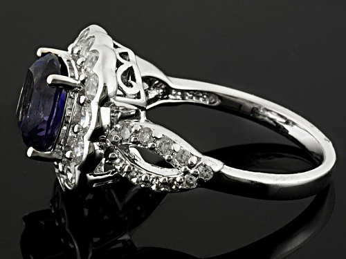 Bella Luce® Esotica™ 4.42ctw Alexandrite & White Diamond Simulants Rhodium Over Silver Ring - Size 10