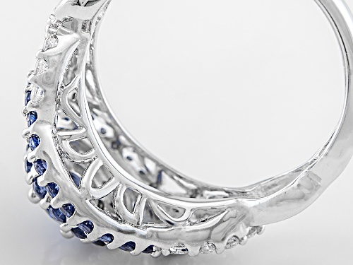 Bella Luce® Esotica ™ 1.74ctw Tanzanite/White Diamond Simulants Rhodium Over Silver Ring - Size 5