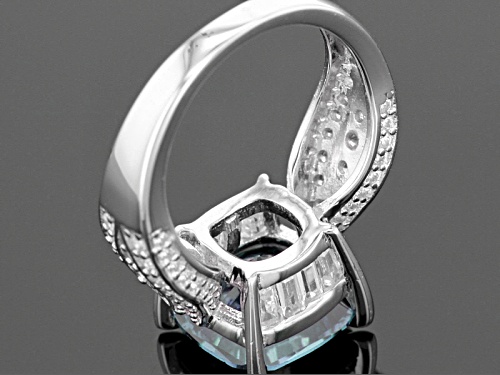 Bella Luce ® Esotica ™ 7.04ctw Alexandrite And White Diamond Simulants Rhodium Over Silver Ring - Size 9