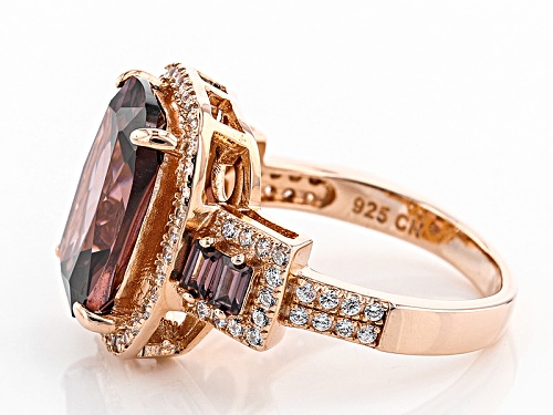 Bella Luce ®Esotica ™ 10.35ctw Blush Zircon And White Diamond Simulants Eterno ™ Rose Ring - Size 5