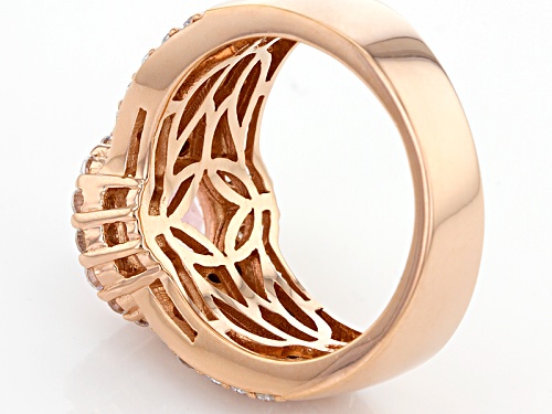 Bella Luce ® Esotica ™ 5.38ctw Morganite & White Diamond Simulants Eterno ™ Rose Ring - Size 12