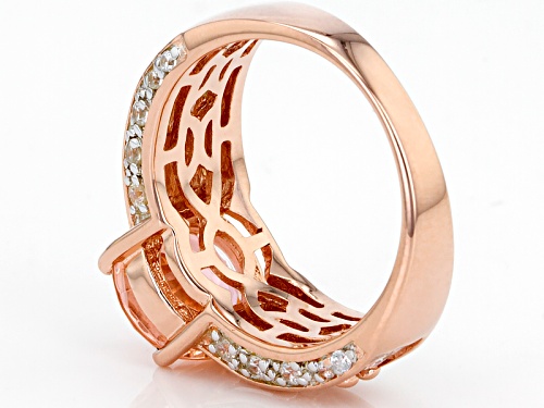 Bella Luce ® Esotica ™ 7.69ctw Morganite & White Diamond Simulants Eterno ™ Rose Ring - Size 12
