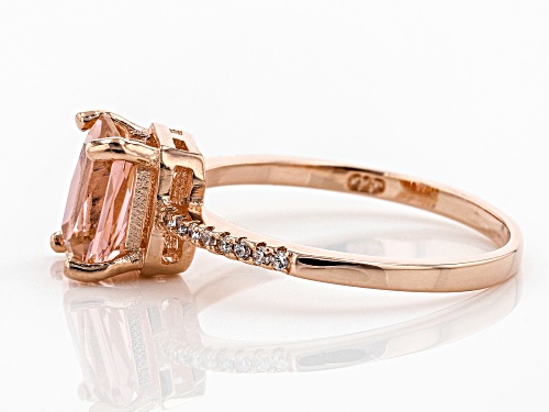 Bella Luce ® Esotica ™ 1.36ctw Morganite And White Diamond Simulants Eterno ™ Rose Ring - Size 10