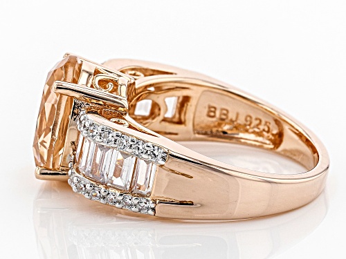 Bella Luce ® 5.07CTW Esotica ™ Morganite & White Diamond Simulants Eterno ™ Rose Ring - Size 11