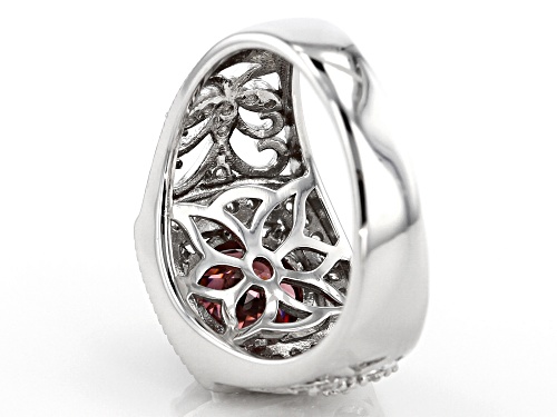 Bella Luce ® 4.13CTW Esotica ™ Blush Zircon & White Diamond Simulants Rhodium Over Silver Ring - Size 10