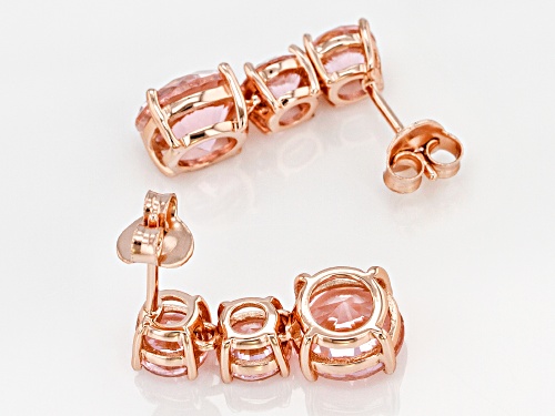 Bella Luce ® 8.90CTW Esotica ™ Morganite Simulant Eterno ™ Rose Gold Over Sterling Silver Earrings