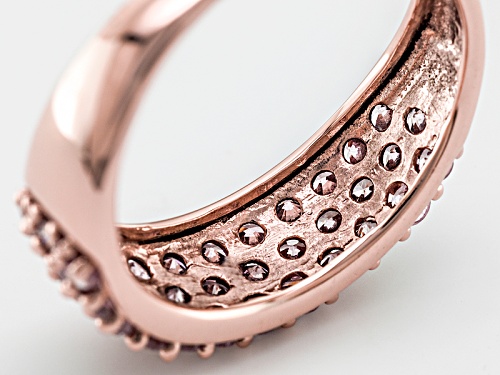 Bella Luce ® 2.15ctw Pink Diamond Simulant Round 10k Rose Gold Ring - Size 10