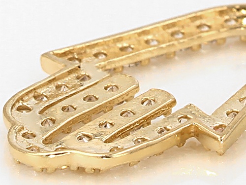 Bella Luce ® .44ctw 10k Yellow Gold Hamsa Pendant With Chain (.24ctw Dew)