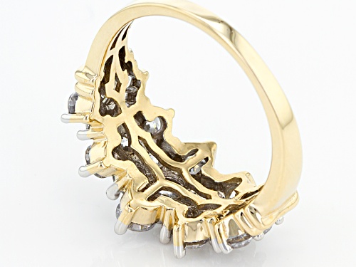 Bella Luce ® 4.05ctw Diamond Simulant 10k Yellow Gold Ring (2.21ctw Dew) - Size 11