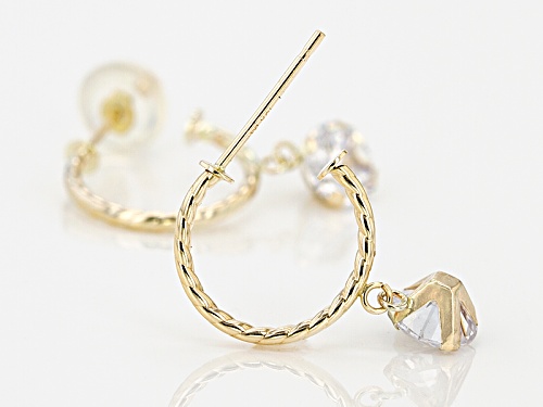 Bella Luce ® 1.60ctw White Diamond Simulant 10k Yellow Gold Earrings (1.00ctw Dew)