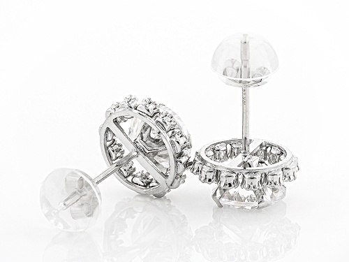 Bella Luce ® 3.40ctw White Diamond Simulant 10k White Gold Earrings (2.04ctw Dew)