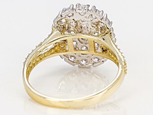 Bella Luce ® 2.24ctw 10k Yellow Gold And White Gold Ring (1.12ctw Dew) - Size 11