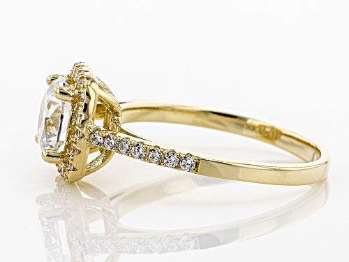 Bella Luce ® 2.85CTW White Diamond Simulant 10K Yellow Gold Ring (1.62CTW DEW) - Size 7