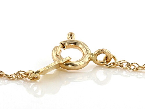 Bella Luce ® 5.73ctw White Diamond Simulant 10K Yellow Gold Station Necklace (3.54ctw DEW) - Size 18