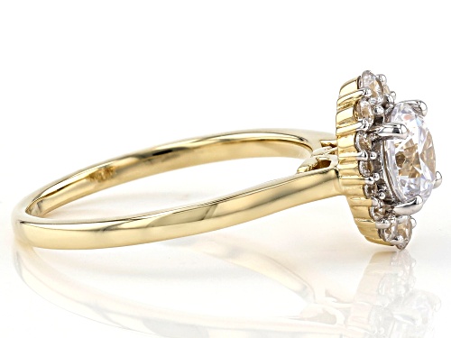 Bella Luce ® 2.48ctw White Diamond Simulant 10K Yellow Gold Ring (1.31ctw DEW) - Size 9