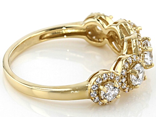 Bella Luce(R) White Diamond Simulant 10K Yellow Gold Ring - Size 7