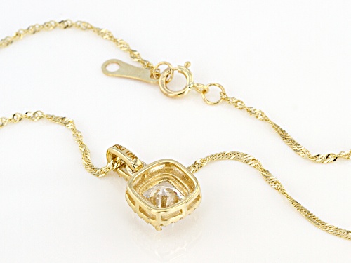 Bella Luce ® 2.22ctw White Diamond Simulant 10k Yellow Gold Pendant With Chain (0.97ctw DEW)