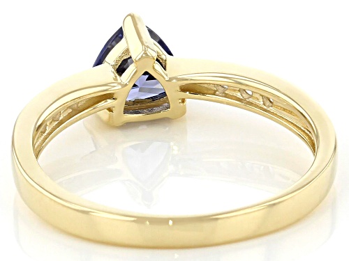 Bella Luce ® 1.44ctw Blue Tanzanite and White Diamond Simulants 10k Yellow Gold Ring - Size 7