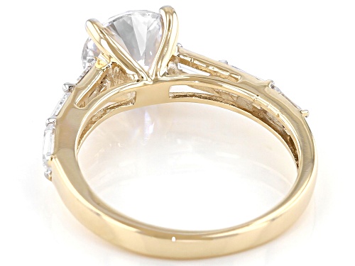Bella Luce ® 4.60ctw White Diamond Simulant 10K Yellow Gold Ring (2.88ctw DEW) - Size 10