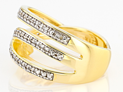 Bella Luce ® 0.45ctw White Diamond Simulant 1K Yellow Gold Ring (0.25ctw DEW) - Size 8