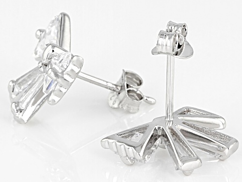 Bella Luce ® 3.51ctw Rhodium Over Sterling Silver Bow Earrings (1.73ctw DEW)