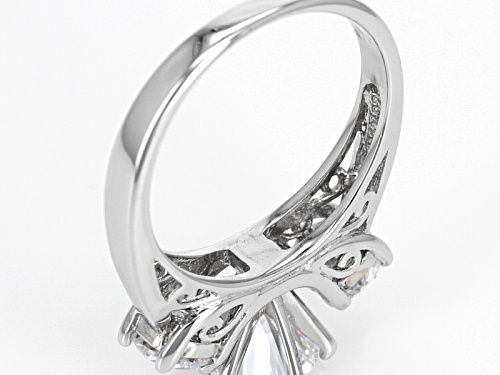 Bella Luce ® 4.53ctw Rhodium Over Sterling Silver 3-Stone Ring - Size 7